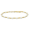 3.5-5MM Freshwater Cultured Pearl Station Bead Bracelet in Yellow Plated
Sterling Silver