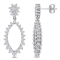 2 1/4 CT DEW Created Moissanite Dangle Drop Earrings in Sterling Silver
