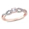 1/4 CT TGW Created White Sapphire and 1/10 CT TW Diamond Infinity Ring
Rose Plated Sterling Silver