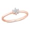 Diamond Accent Floral Promise Ring in 18K Rose Gold Over Sterling Silver