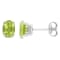 1 5/8 CT TGW Oval Peridot Stud Earrings in Sterling Silver