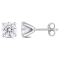 2 CT DEW Created Moissanite Solitaire Earrings in Sterling Silver