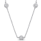 1 3/4ctw Lab-Grown Diamond 3-Stone Necklace in 14K White Gold