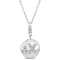 1/10 CT TW Diamond Emoticon Pendant with Chain in Sterling Silver