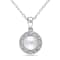 7.5-8MM Freshwater Cultured Pearl and Diamond Filigree Pendant with
Chain in Sterling Silver