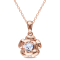 1/3 CT TGW Created White Sapphire Floral Pendant with Chain in Rose
Plated Sterling Silver