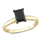 1 ct Black Diamond Solitaire Engagement Ring in 14K Yellow Gold