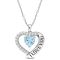 1 7/8 CT TGW Sky Blue and White Topaz Heart "I love You" Heart
Pendant with Chain in Sterling Silver