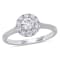 3/4 CT TGW Lab Grown Diamond Halo Engagement Ring in 14K White Gold