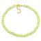 4 3/4 CT TGW Peridot Beaded Bracelet in Yellow Plated Sterling Silver