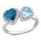 2 1/5 CT TGW London Blue Topaz, Sky Blue Topaz with 1/5 CT TW Diamond
Ring in 14K White Gold