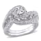 1/5 CT TW Diamond Vintage Bridal Set in Sterling Silver