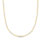 White Enamel Bead Link Necklace in 14K Yellow Gold Over Sterling Silver