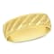 Men's 6mm Striped Wedding Band in 10K Yellow Gold