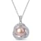 9.5-10MM Pink Freshwater Cultured Pearl and 4/5 CT TGW Cubic Zirconia
Pendant in Sterling Silver