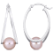 8-8.5 MM Pink Freshwater Cultured Pearl Earrings in Sterling Silver