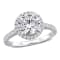 2 3/8 CT TW Lab-Grown Diamond Halo Engagement Ring in 14K White Gold