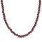 16 CT TGW Garnet Beaded Necklace with Yellow Plated Sterling Silver Clasp