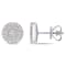 1/3CT TW Diamond Double Halo Stud Earrings in 14k White Gold