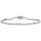 2 CT TGW Created Moissanite Station Bracelet in Sterling Silver
