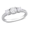 1 CT TW Diamond 3-Stone Engagement Ring in Platinum