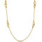 Link Station Necklace in 14K Gold Over Sterling Silver