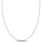 White Enamel Heart Link Necklace in Stelring Silver