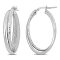 35MM Entwined Hoop Earrings in Sterling Silver