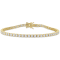 5 1/10ctw DEW Created Moissanite Tennis Bracelet in 18K Yellow Gold Over
Sterling Silver