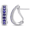 2 CT TGW Created Blue Sapphire Earrings in Sterling Silver