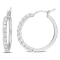 1 CT TDW Diamond Half-Set Hoop Earrings in Platinum