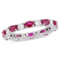 2 CT TGW Ruby and 3/4 CT TW Diamond Eternity Ring in 14K White Gold