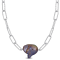 13-14 MM Grey Freshwater Cultured Pearl Necklace in Sterling Silver