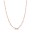 3.5MM Fancy Paper Clip Chain Necklace in Rose Plated Sterling Silver