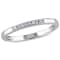 0.06 CT TW Diamond Wedding Band in Sterling Silver