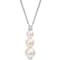 6-8.5MM Freshwater Cultured Pearl and 1/10 CT TGW Topaz Pendant with
Chain in Sterling Silver