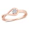 Diamond Accent Infinity Promise Ring in 18K Rose Gold Over Sterling Silver