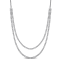 8 7/8ctw Lab-Grown Diamond Double Strand Necklace in 14K White Gold