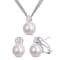 11-12MM Freshwater Cultured Pearl & 1 3/4 CT TGW Topaz Earrings and
Pendant Set in Sterling Silver