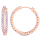 2 4/5 CT TGW Simulated Alexandrite Inside Outside Hoop Earrings in 10K
Rose Gold