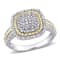 1/3ctw Diamond Rope Design Ring in White and 18K Yellow Gold Over
Sterling Silver