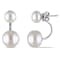 7-10.5 MM Freshwater Cultured Pearl Earrings with Jackets in Sterling Silver