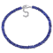 11 1/2 CT TGW Blue Sapphire Beaded Bracelet with Sterling Silver Clasp