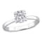 1 CT TW Lab-Grown Diamond Engagement Ring in 14K White Gold