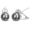 8-8.5MM Black Tahitian Cultured Pearl and 1/8 CT TGW Topaz Leverback
Earrings in Sterling Silver