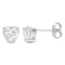 1 1/2 CT TGW Heart Shape Created Moissanite Stud Earrings in Sterling Silver