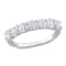 1 CT DEW Created Moissanite Anniversary Band in Sterling Silver