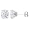 4 CT TGW Oval Created Moissanite Stud Earrings in Sterling Silver