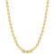 Oval Ball Chain Necklace in Yellow Plated Sterling Silver