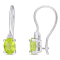 1-5/8ctw Peridot and Diamond Accent Drop Earrings in Sterling Silver